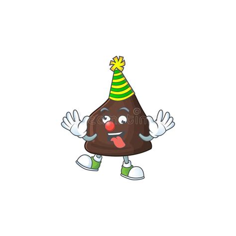 Amusing Clown Chocolate Conitos Cartoon Character Mascot Style Stock