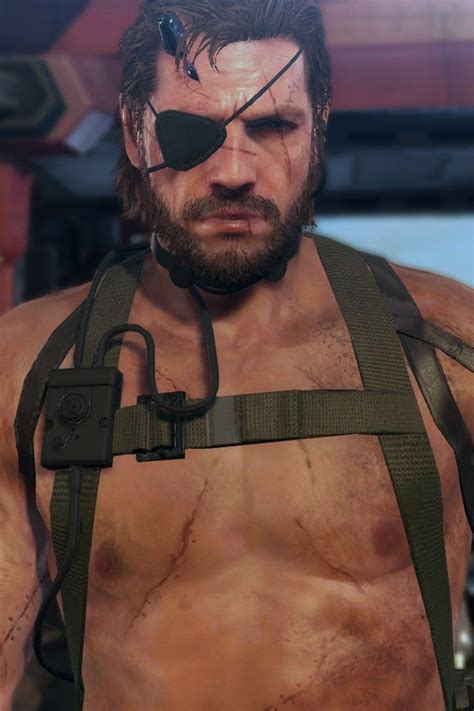 An Image Of A Man With No Shirt And Suspenders In The Video Game Metal Gear