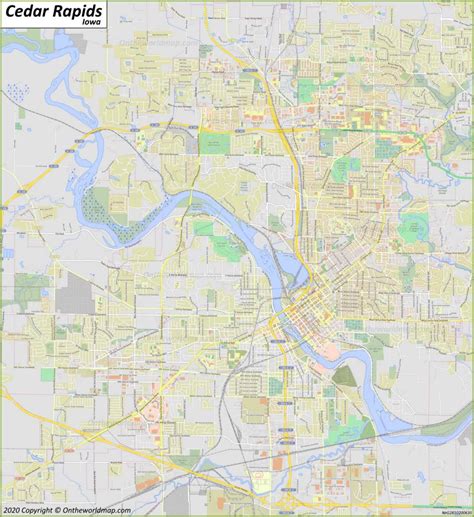 Cedar Rapids Map Iowa Us Discover Cedar Rapids With Detailed Maps