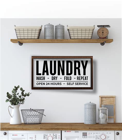 Laundry Room Sign Laundry Room Wall Decor Farmhouse Style Sign Laundry