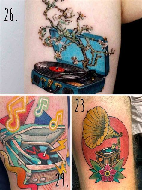 61 Rockin Record Player Tattoo Ideas Tattoo Glee