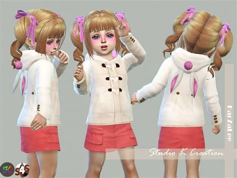 Studio K Creation Rabbit Ear Hoodie Coat Toddler Sims 4 Downloads