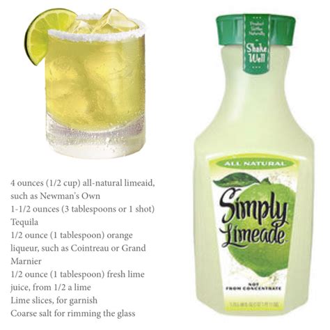 Serves4 (makes 2 cups limeade concentrate or 4 cups limeade). Simply Limeade Margarita | Drinks alcohol recipes, Boozy ...