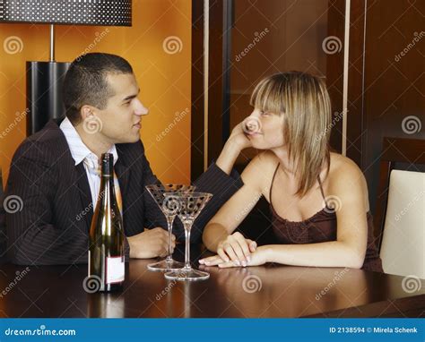 Romantic Meeting Stock Photo Image Of Drinking Heterosexual 2138594