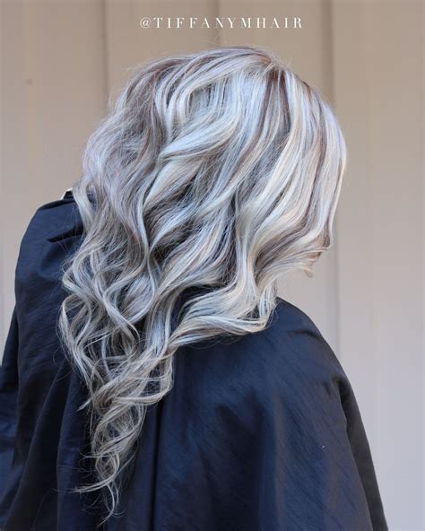 Platinum Blonde With Lowlights By Tiffany Hair Highlights Platinum