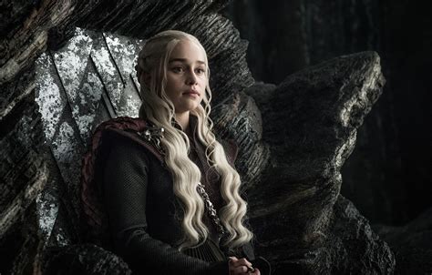 Wallpaper Game Of Thrones Emilia Clarke Daenerys Targaryen Throne