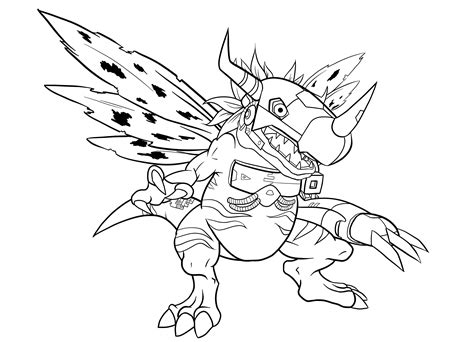 Greymon Coloring Pages Download And Print For Free