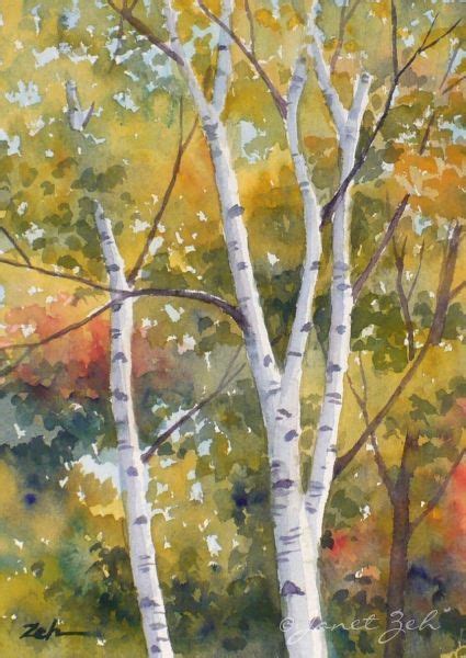 Zeh Original Art Blog Watercolor And Oil Paintings Birch Trees Oil