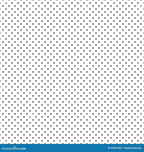 Monochrome Seamless Pattern Small Dots Texture Stock Vector