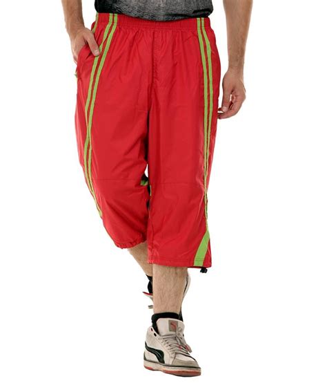 Bendiesel Red Mens Capris Buy Bendiesel Red Mens Capris Online At