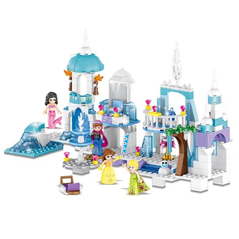 4 In 1 Legoings Princess Mermaid Elsa Anna Ice Castle Model Building