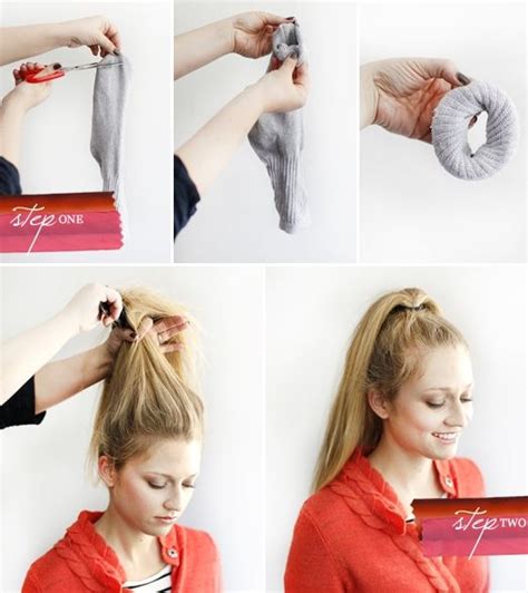 Hair Tutorial Diy Sock Bun Ca — Loverly Weddings Diy Sock Bun Hair