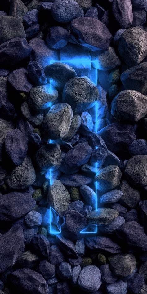 Neon Light On Beach Stones 4k Iphone Wallpaper Download 2021 Best