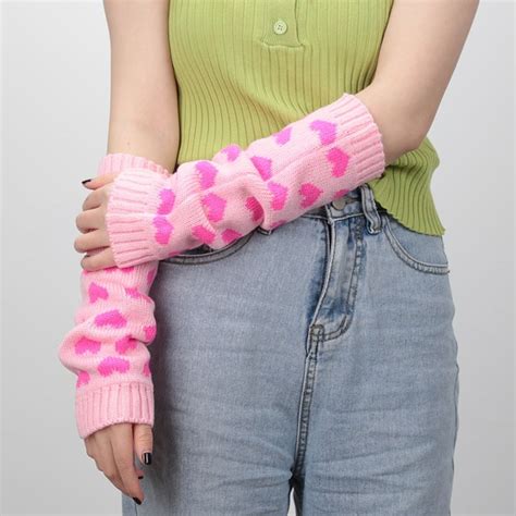 Kawaii Lolita Heart Knitting Gloves Kawaii Fashion Shop Cute Asian