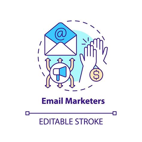 Premium Vector Email Marketers Concept Icon
