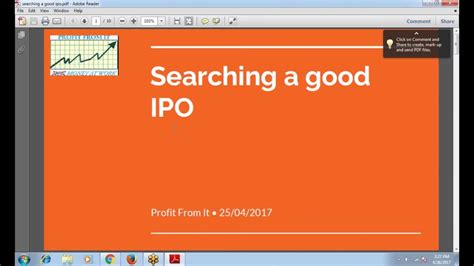 How To Search Good Ipo Youtube