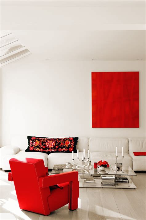 how to decorate your living room with a red sofa