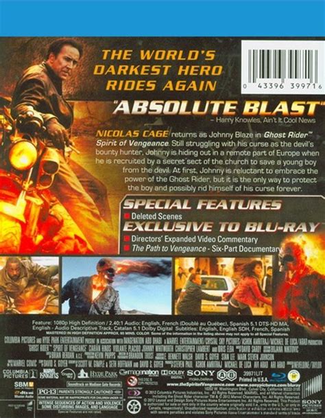 Ghost Rider Spirit Of Vengeance Blu Ray Ultraviolet Blu Ray 2011