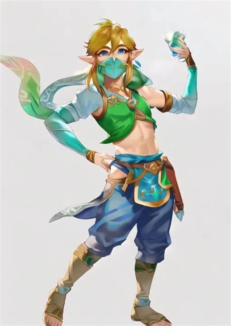 Link From Breath Of The Wild Gerudo Outfit Openart