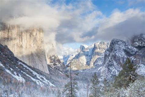 Yosemite El Capitan And Half Dome Stock Photo Image Of Granite