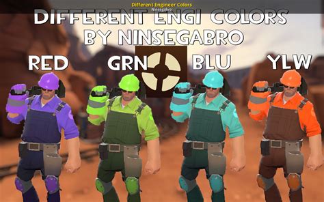Different Engineer Colors Team Fortress 2 Classic Mods