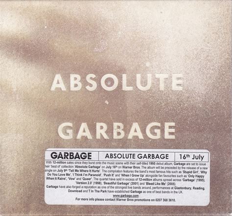 Garbage Absolute Garbage 2007 Cd Discogs
