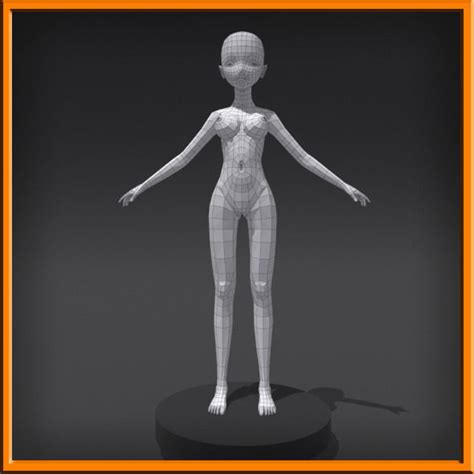 Female Low Poly D Model Game Ready Max Obj Ds Fbx Stl Dae