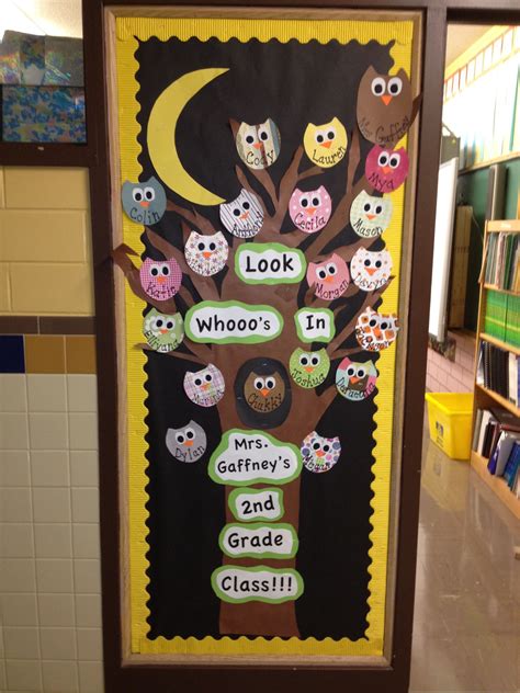 My Back To School Bulletin Board Owls Kindergarten Bulletin Door Decorations Classroom Back To