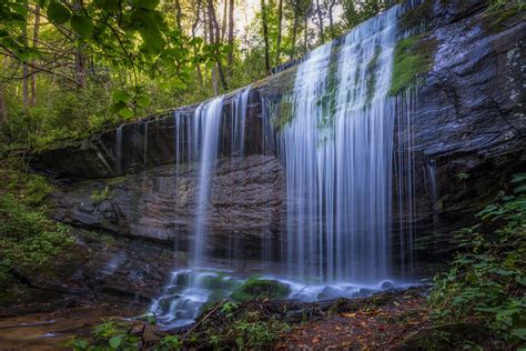 Waterfall On Forest During Daytime Hd Wallpaper Wallpaper Flare