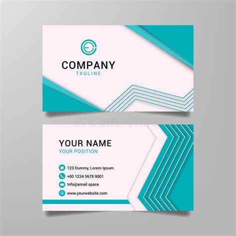 Abstract Blue Wave Business Card Template Graphic Vector Stock Vector