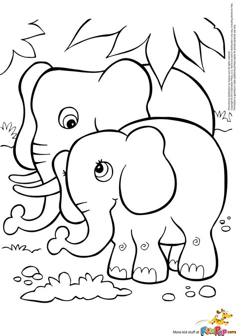 Free Printable Coloring Page Of Elephant Coloring Home
