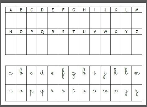 La connaissance des différentes graphies de lettres, y compris la représentation avec alphas. Principe alphabétique avec les GS - Dans ma classe à moi, on fait comme ça | Lettres cursives ...