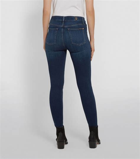7 For All Mankind Blue Aubrey Skinny Slim Illusion Jeans Harrods UK