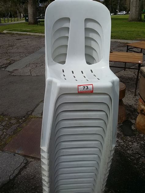 Plastic Stackable Outdoor Chairs White Quantity Of 19