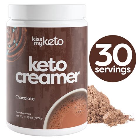 Kiss My Keto Creamer — Chocolate Cocoa Zero Carb Coffee Creamer Mct Oil Powder C8 9g