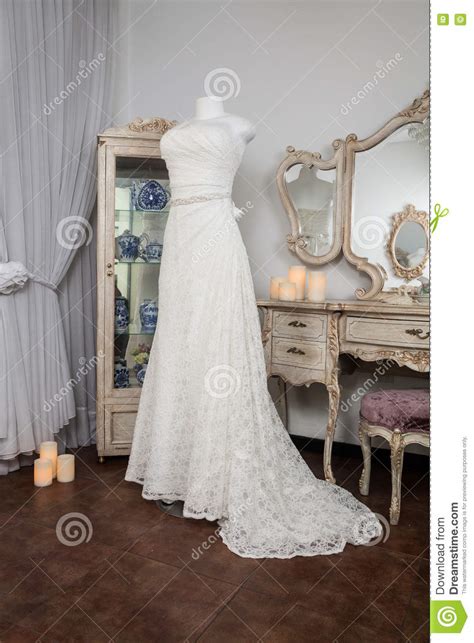 Wedding Dress On Mannequin Stock Image Image Of Lace 76028061