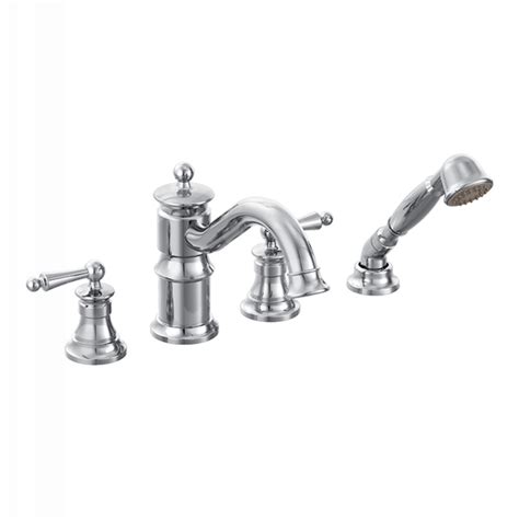 Grohe seabury roman tub faucet with personal hand shower. TS213 : Moen TS213 Waterhill 4-Hole High Arc Roman Tub ...