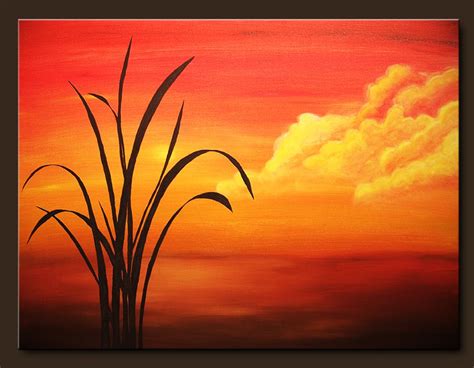 Paint and sip at a virtual paint nite, play trivia, and more. Canvas painting | Art painting gallery, Abstract art painting, Sunset painting