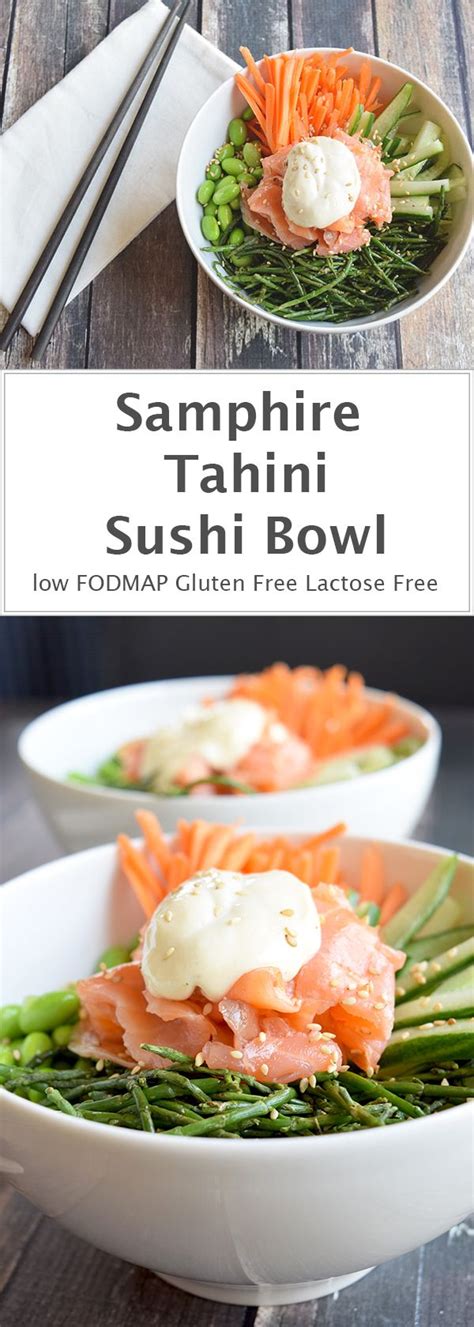 A Healthy Sushi Bowl With Samphire Smoked Samlon Edemame Beans And A