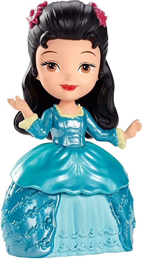 Disney Princess Figurine Sitting On Top Of A Blue Ball Gown With Her