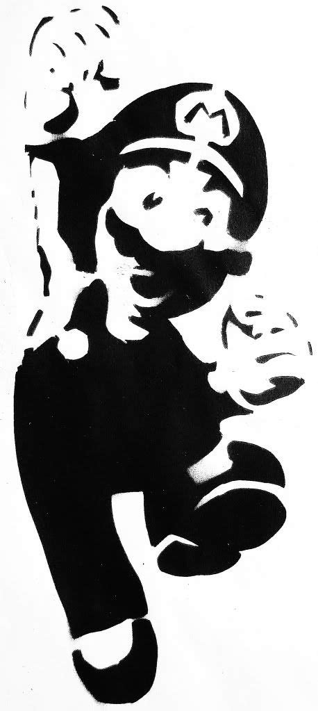 Mario Stencil Stencils Art Art Inspiration