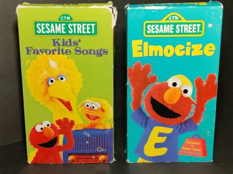 Sesame Street Kids Favorite Songs Elmocize Vhs Home Video Lot Of 2