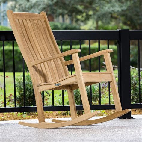 But there are only certain types of materials that will make the rocking chair look attractive and last for wooden rocking chairs, cedar and teak are the best choices because of their natural beauty. Veranda Wave Premium Teak Rocking Chair - Westminster Teak ...