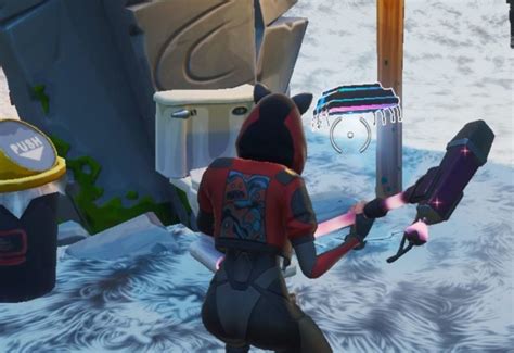 Fortnite Season 9 Fortbyte 48 Accessible By Using The Vox Pickaxe To Smash The Gnome Besides A