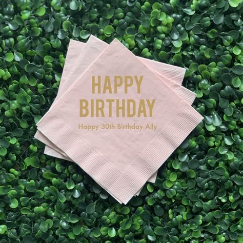 Happy Birthday Personalized Birthday Napkins By Rubi And Lib Design