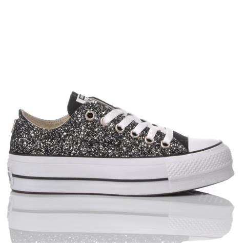 Converse Platform Glitter Silver Customized Mimanera