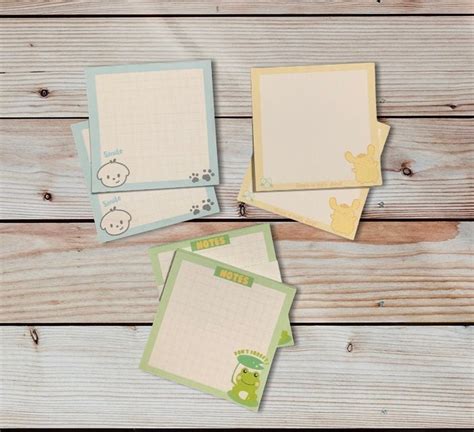 Cute Memo Pads Stationery Illustrated Notepad Handmade Memo Etsy