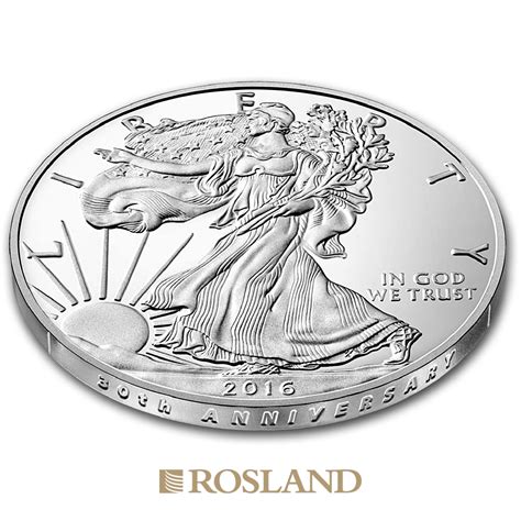 1 Unze Silbermünze American Eagle 2016 W 30 Jahre Jubiläum Pp Pcgs Pr
