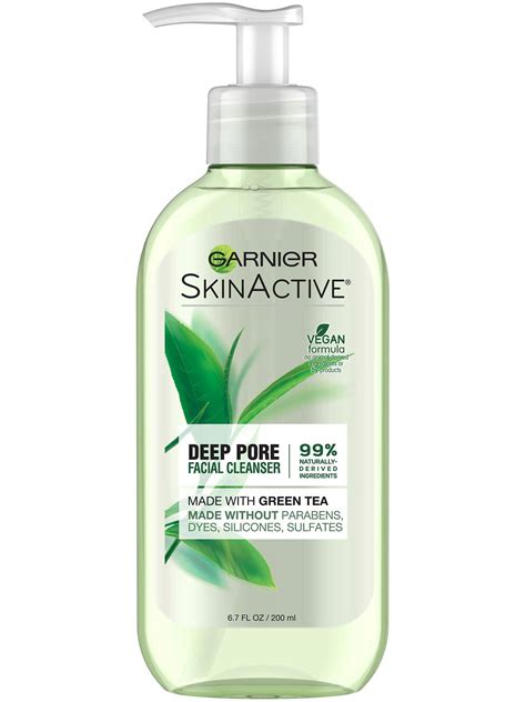 Green Tea Deep Pore Facial Cleanser Face Wash Garnier