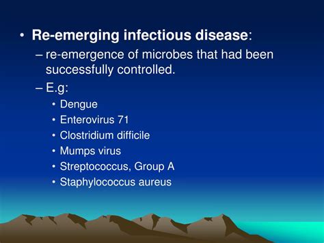 Re Emerging Disease Definition Emerging Diseases Re Infectious Ppt